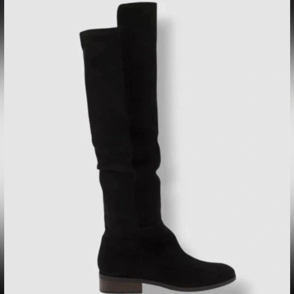 Lucky Brand Calypso Over The Knee Slouchy Boots Black Suede Size 8.5